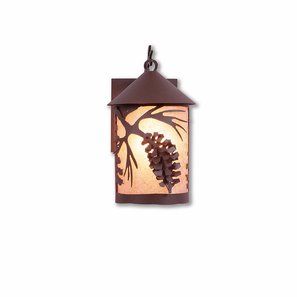 Small Rustic Lantern Wall Sconce