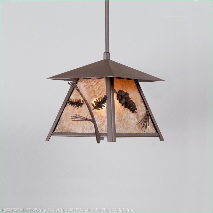 Rustic Pendant Light Craftsman Style, Made in USA by Avalanche Ranch  Lighting